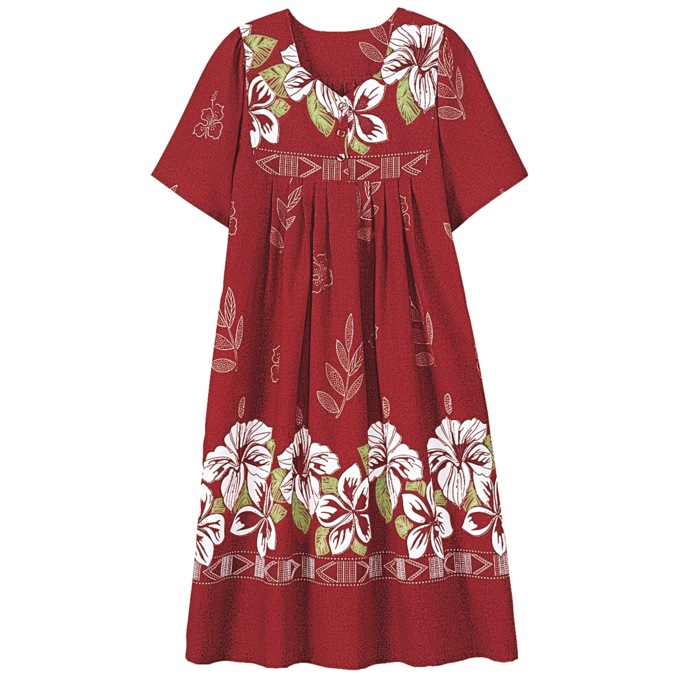 Border Print Patio Dress, , large