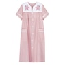 Duster With Embroidered Yoke, Boysenberry Stripe, large