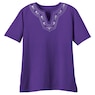 Embroidered Capri Set, Violet, large