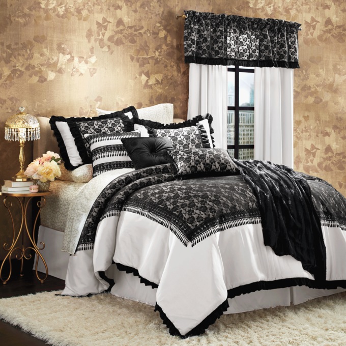 Sylvia Lace 7-Piece Comforter Set, , large