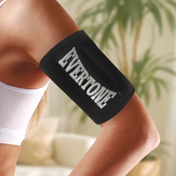 Set of 2 Evertone ThermoSlim Arm Wraps, Black, large