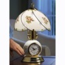 Floral Touch Lamp with Clock, , large