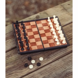 Travel Chess &amp; Checkers Set, , large