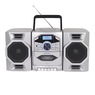 Emerson Portable CD/Cassette Stereo Boom Box, Silver, large