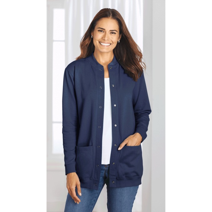 Snap-Front Cardigan, , large