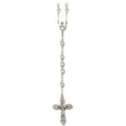 Silver Rosary with Crystal Beads, , large