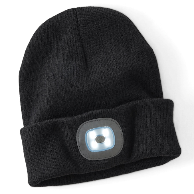 Men's Rechargable LED Beanie - Solid, , large