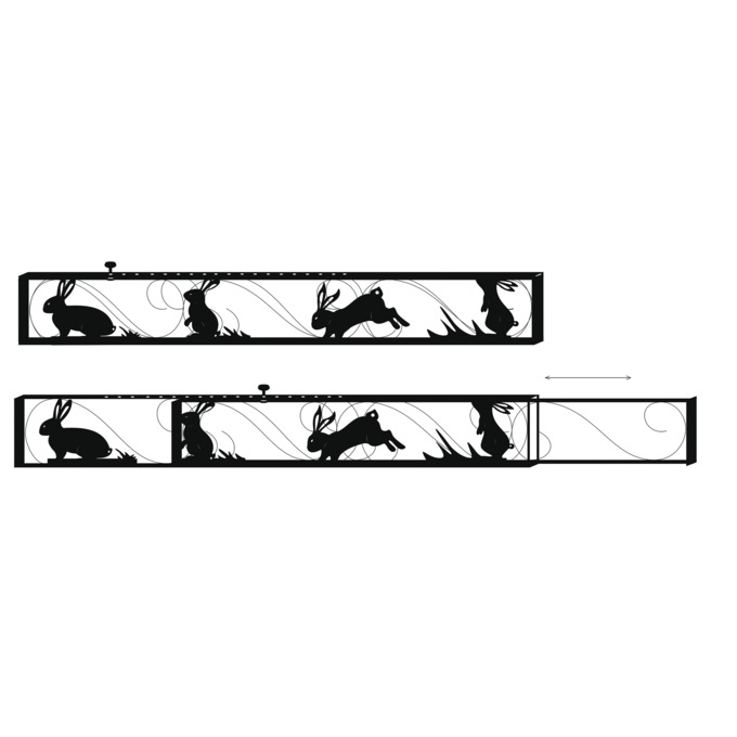 Rabbit Sliding Door Lock Bar, , large