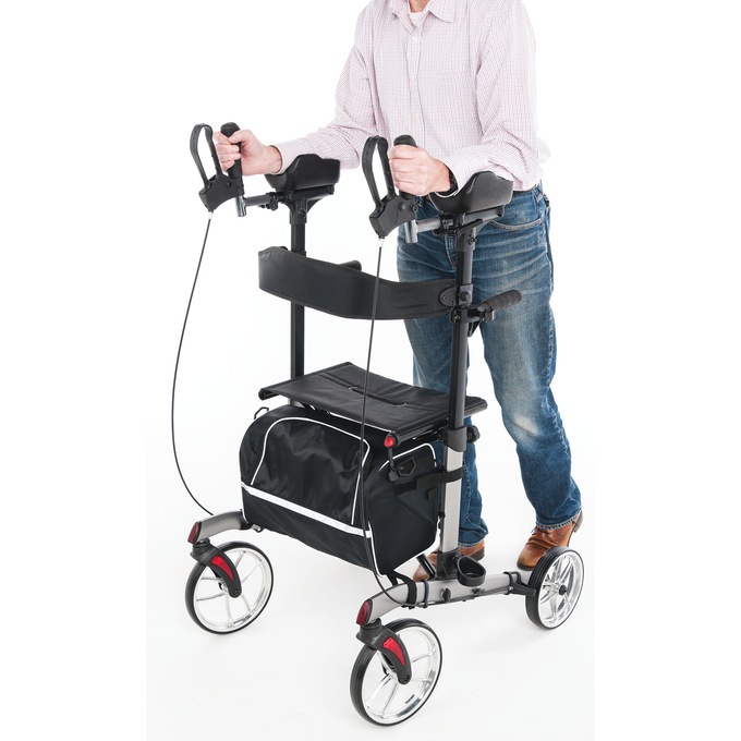 Upright Rollator, Graphite, large