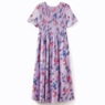 Smocked-Waist Dress, Lilac Floral, large