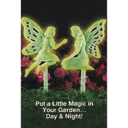 2 Glowing Fairy Yard Stakes, , large