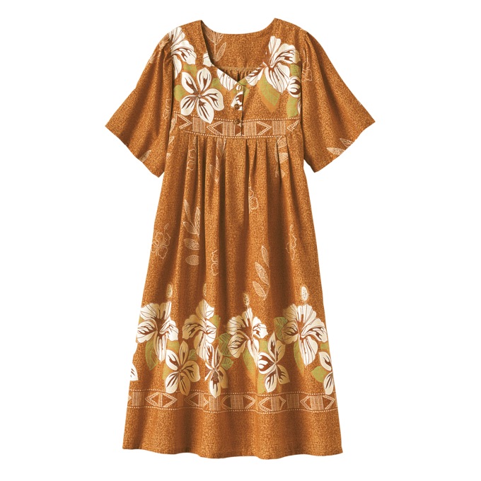 Border Print Patio Dress, , large