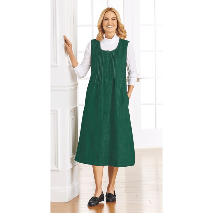 Corduroy Pintuck Jumper, , large