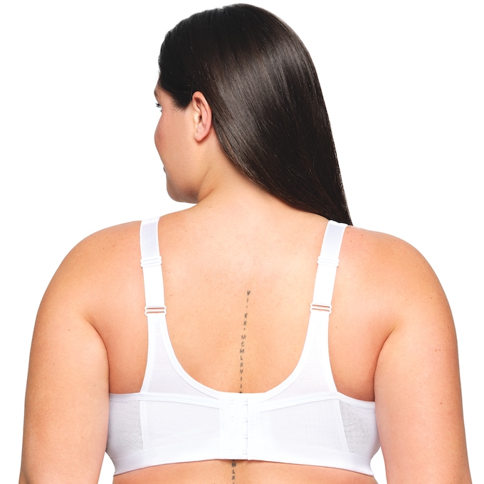 Glamorise MagicLift Active Support Bra, White, large
