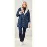 Denim Shearling Coat, , large
