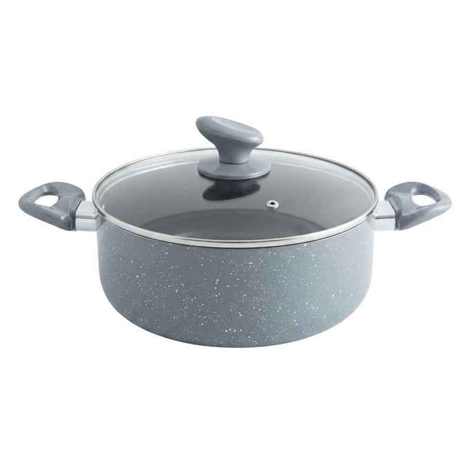 Chef Tested 11-Piece Granite Ceramic Nonstick Cookware Set, Gray, large
