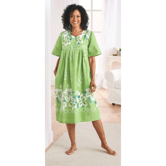 Border Print Patio Dress, , large