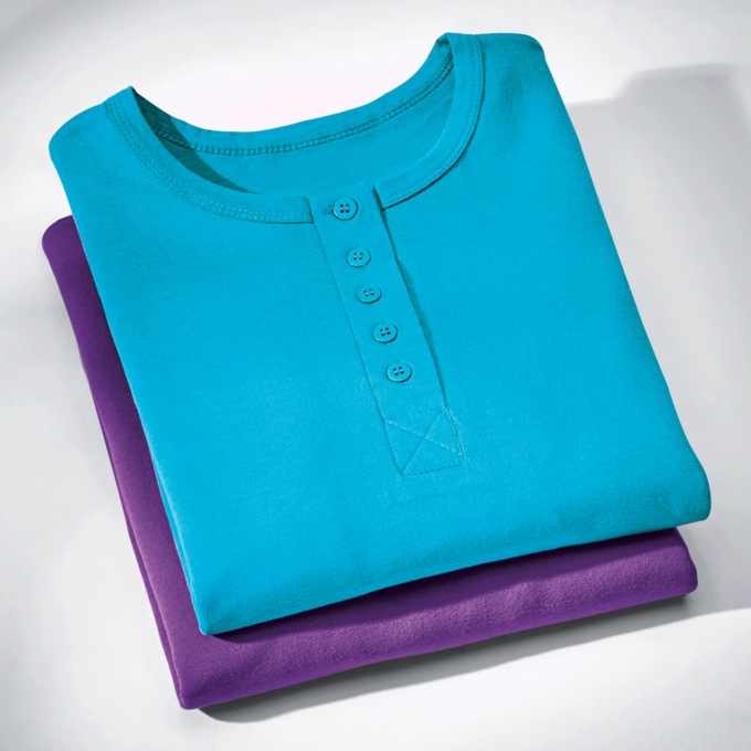 2-Pack Comfort Henley Nightshirt, , large