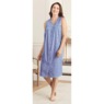 Sleeveless Woven Shift Dress, Periwinkle, large
