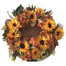 Artificial Sunflower Wreath, , large