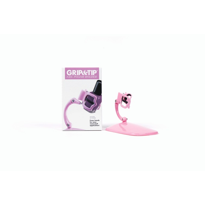 Grip & Tip Nail Polish Holder, Barbee Pink, large