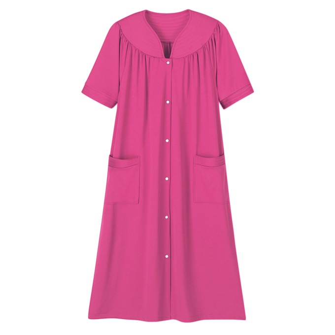 Polyester Snap-Front Duster, , large