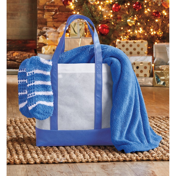 Tote, Throw & Sock Set, , large