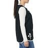Easy-Care Button-Front Cobbler Apron, Black, large