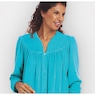 Snap-Front Long Terry Robe, Tropical Green, large
