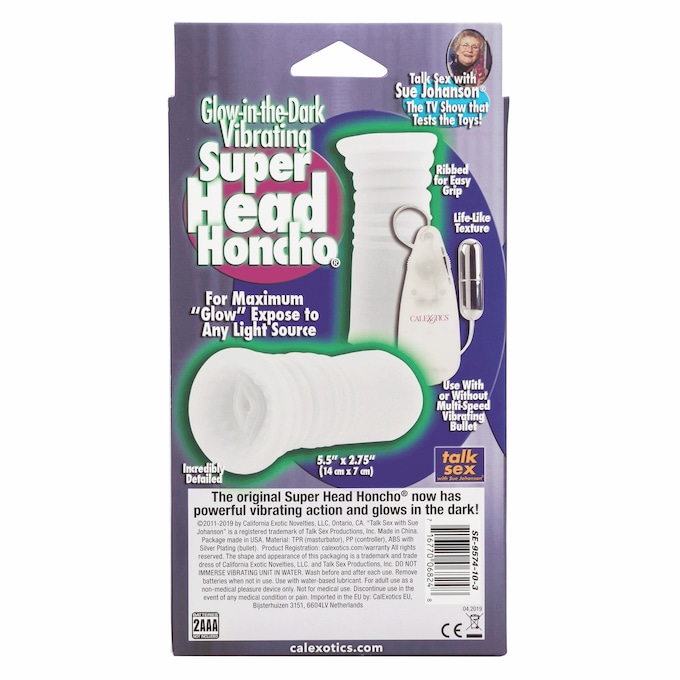 Glow-In-The-Dark Super Head Honcho Stroking Sleeve, , large