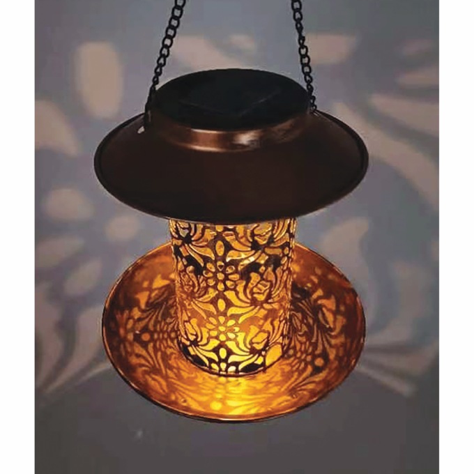 Solar Light Hanging Bird Feeder, , large