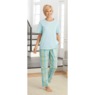 Solid/Plaid PJ Set, , large