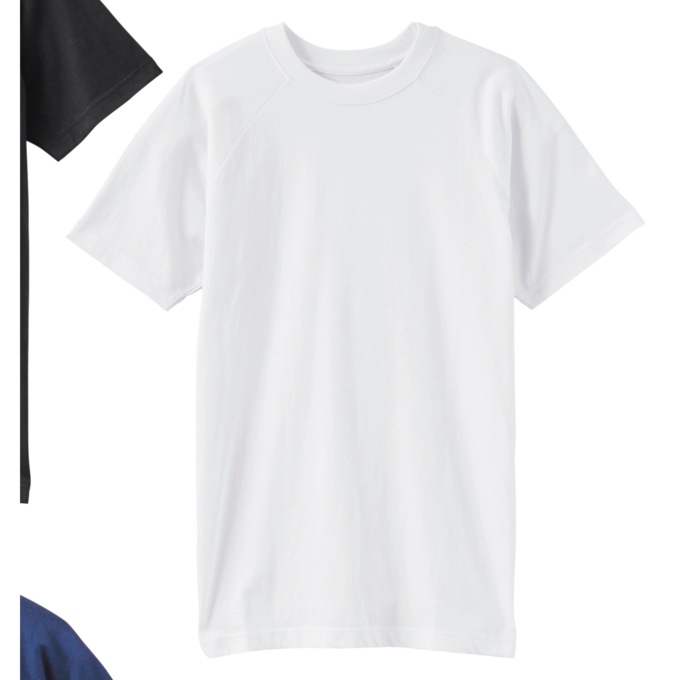 3-Pack Men's Basic T-Shirts, Black White Navy, large