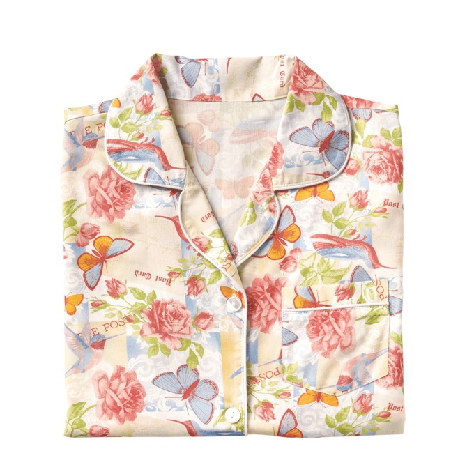 Woven Print Pajama, Butterfly, large