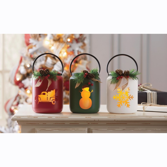 Holiday Canister Candle Holder, , large