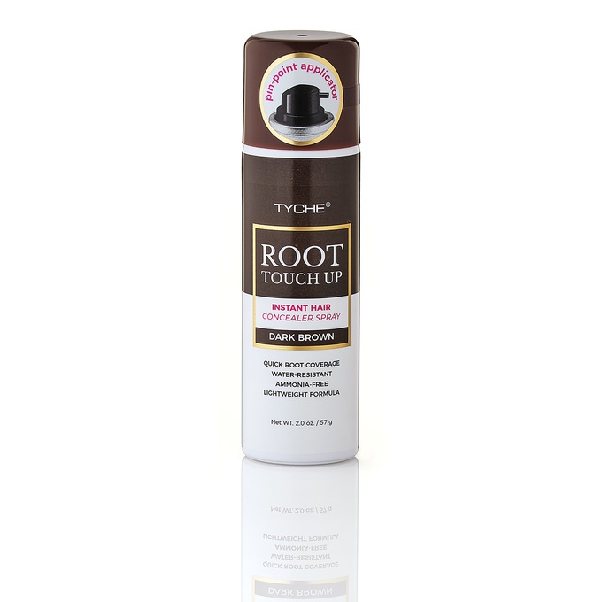 Tyche® Root Touch Up Instant Hair Spray, Dark Brown, large