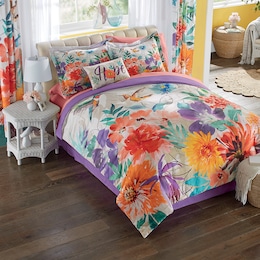 Hummingbird Comforter Set and Accent Pillow, , large