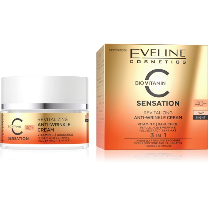 Eveline Bio Vitamin C Sensation Revitalizing Anti-Wrinkle Cream 40+ Day & Night, , large