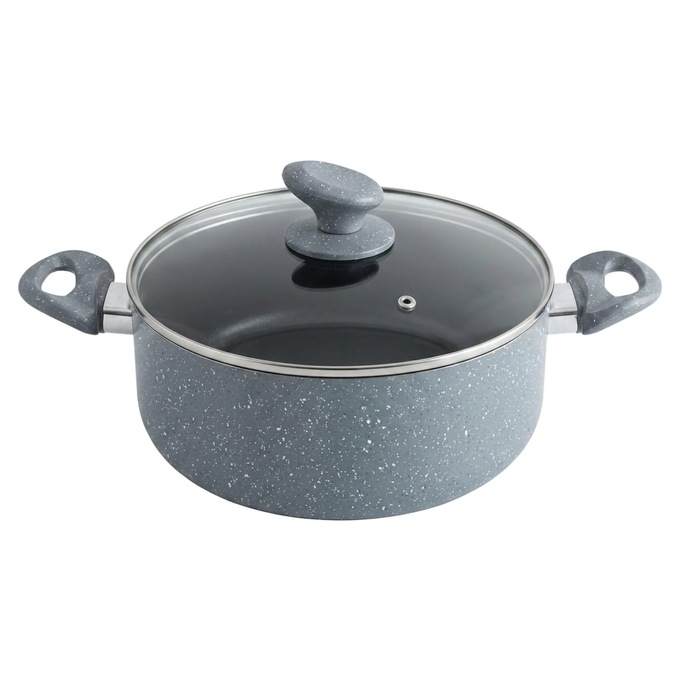 Chef Tested 11-Piece Granite Ceramic Nonstick Cookware Set, Gray, large
