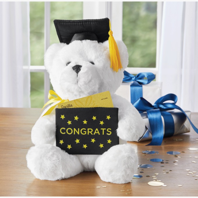 Graduation Musical Gift Card Holder Bear, , large