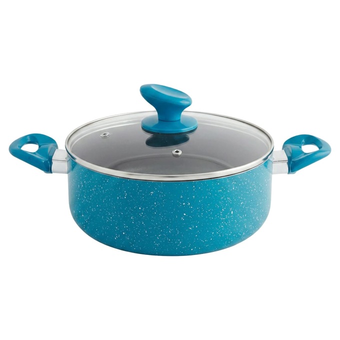 Chef Tested 11-Piece Granite Ceramic Nonstick Cookware Set, Teal, large