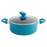 Chef Tested 11-Piece Granite Ceramic Nonstick Cookware Set, Teal, large