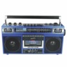Supersonic 4-Band Radio and Cassette Player with Bluetooth, Blue, large