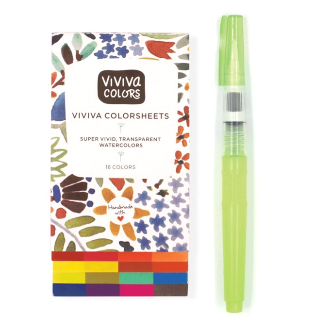 Viviva Colorsheets 16-Color Sketcher Watercolors Set, , large