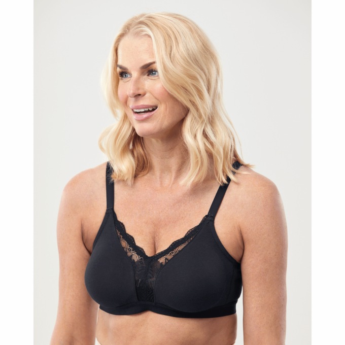 QT Intimates™ Cami Bra with Lace Insert, , large