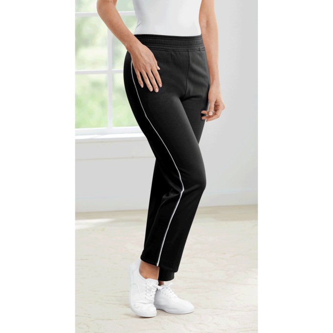 Fleece Contrast-Trim Pant, , large