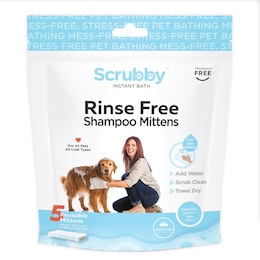 5-pack Scrubzz Rinse Free Pet Shampoo Mittens, , large