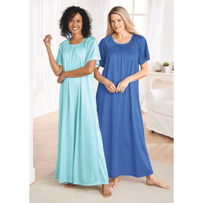 2-Pack Long Tricot Nightgowns, , large