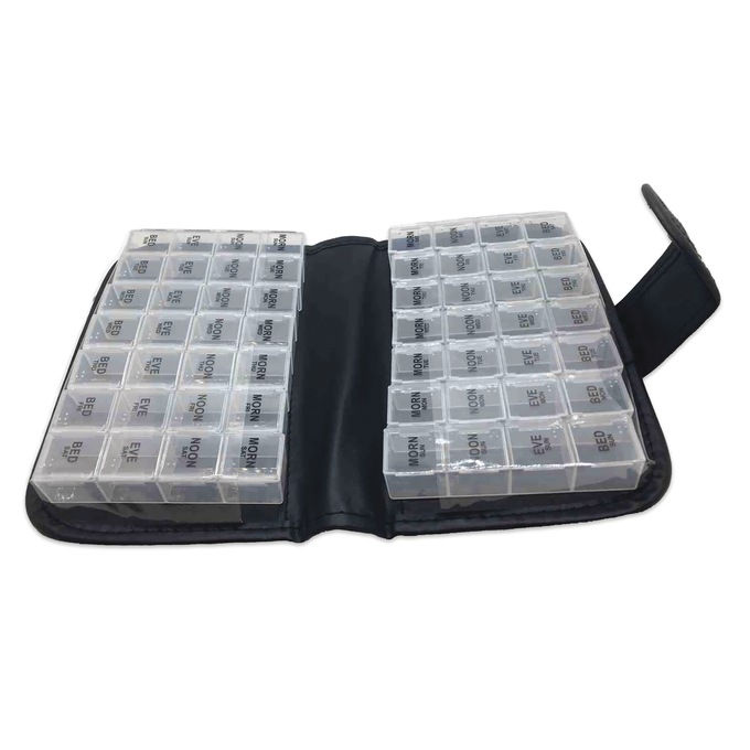 Fabric Daily Pill Holder, Dark Floral, large