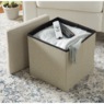 Folding Storage Ottoman, , large